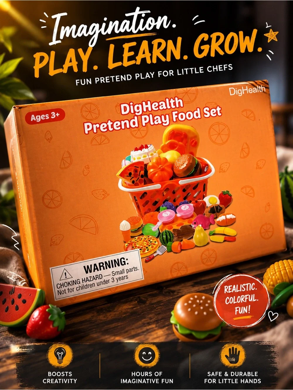 Kids Pretend Play Food Set -
